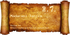 Madarasi Tercia névjegykártya